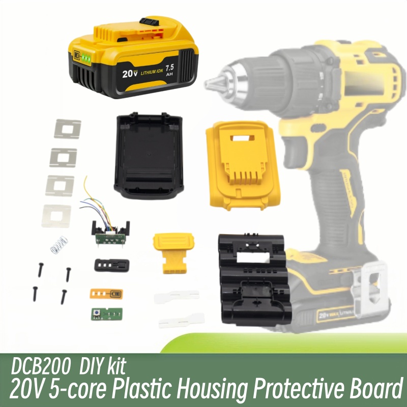 Power Tools Dewalt - 5×18650 แบตเตอรี่ลิเธียมพร้อมแผงป้องกันการชาร์จ PCB สำหรับดีวอลท์ 18V 20V