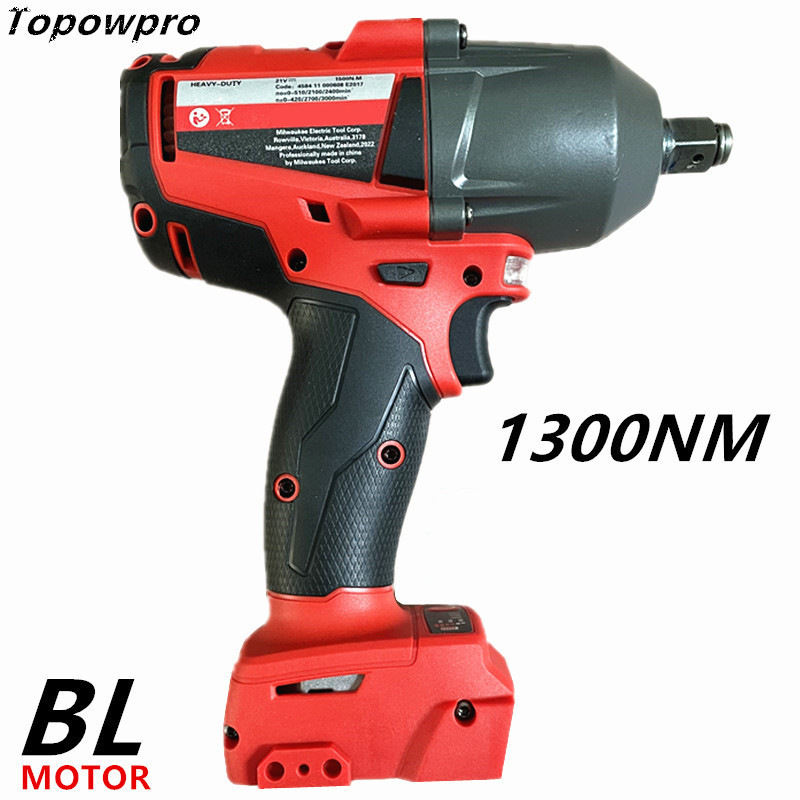 Power Tools Ingco - 1300NM ประแจไฟฟ้าไร้สายสําหรับ Milwaukee 18V แบตเตอรี่แรงบิดขนาดใหญ่ Brushless