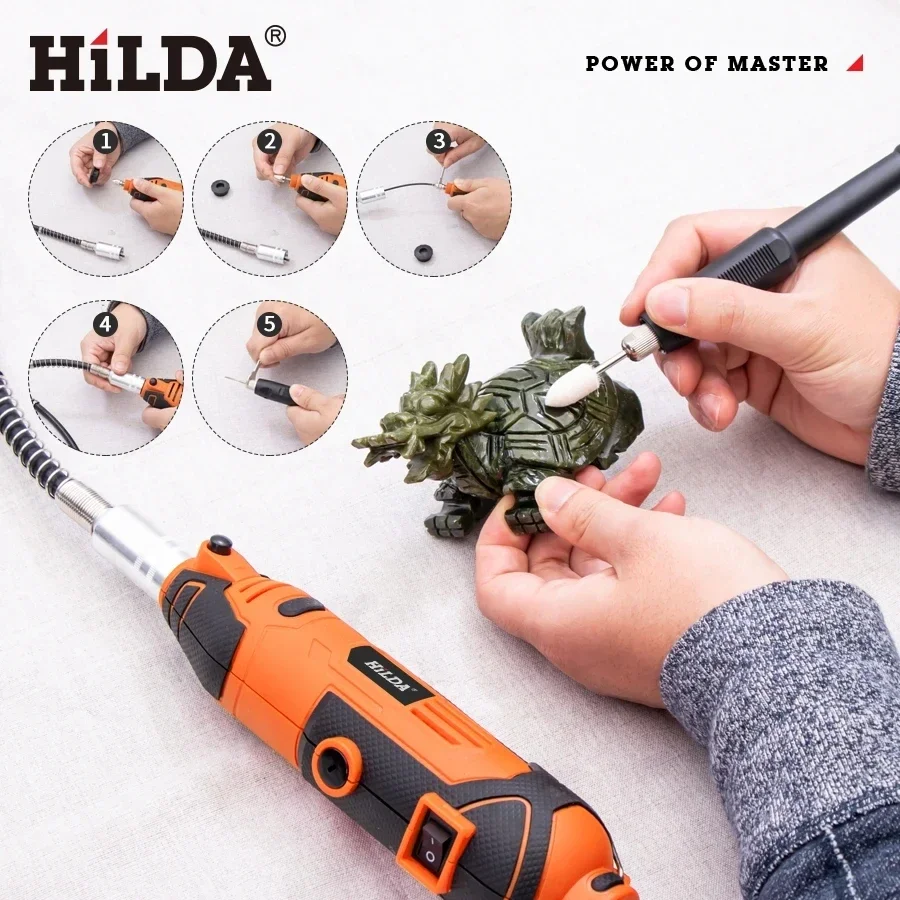 Power Tools Ingco - HILDA 200W ช่างแกะสลักไฟฟ้าเจาะแกะสลัก Dremel โรตารี่เครื่องมือสไตล์ใหม่ Variable