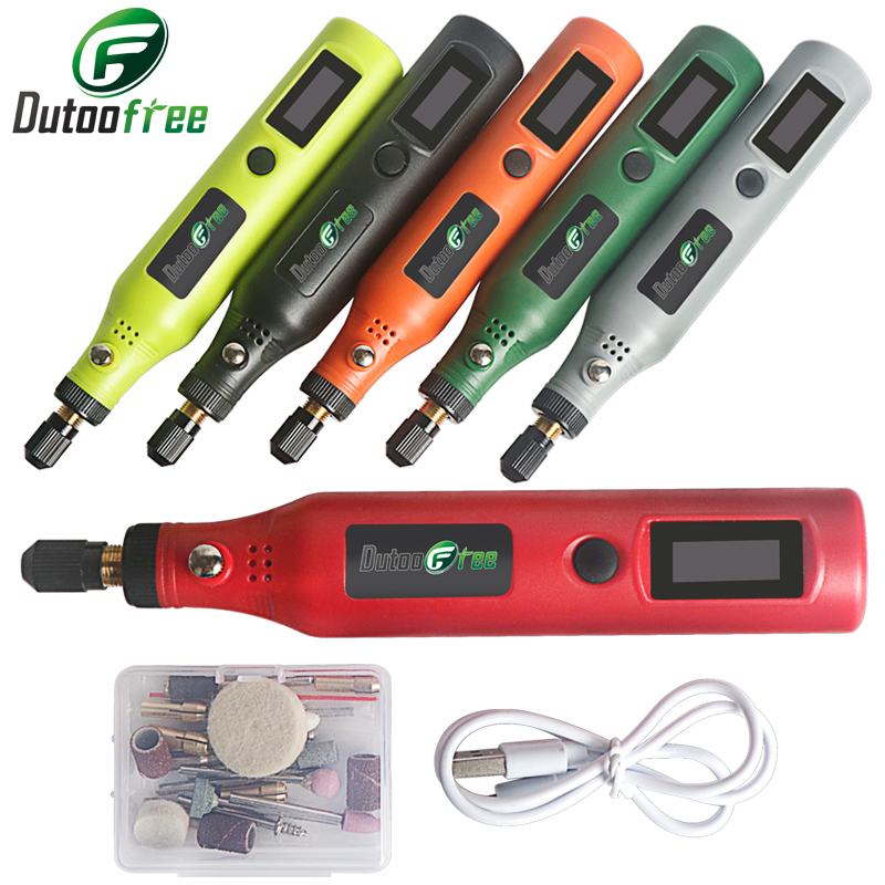 Power Tools Ingco - 5000r-15000r/min USB ไร้สายมินิไฟฟ้าเจาะโรตารี่เครื่องมืองานไม้แกะสลักปากกา Dremel เครื่องมือสําหรับเครื่องประดับแก้วโลหะ