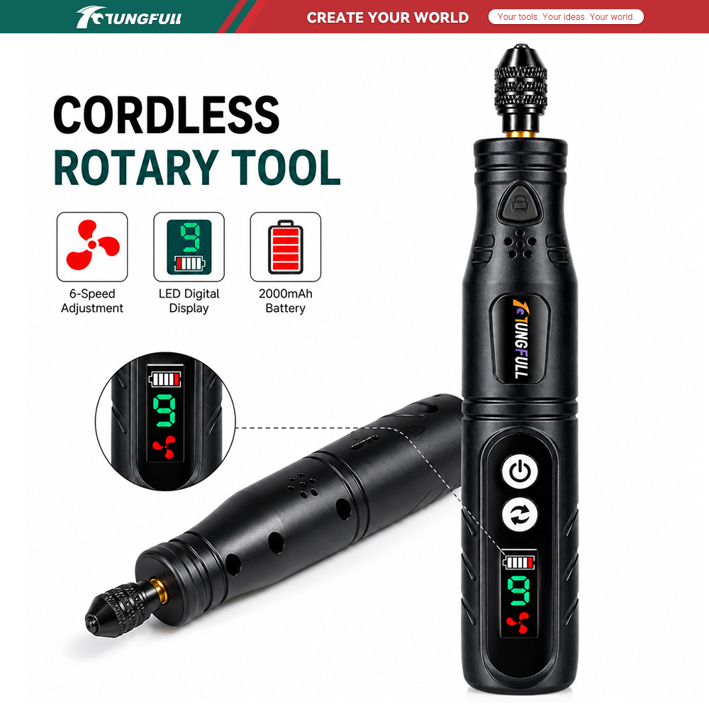 ชุดเครื่องมือโรตารี่แบบชาร์จไฟ - Rotary Tool Kit บทวิจารณ์และราคา