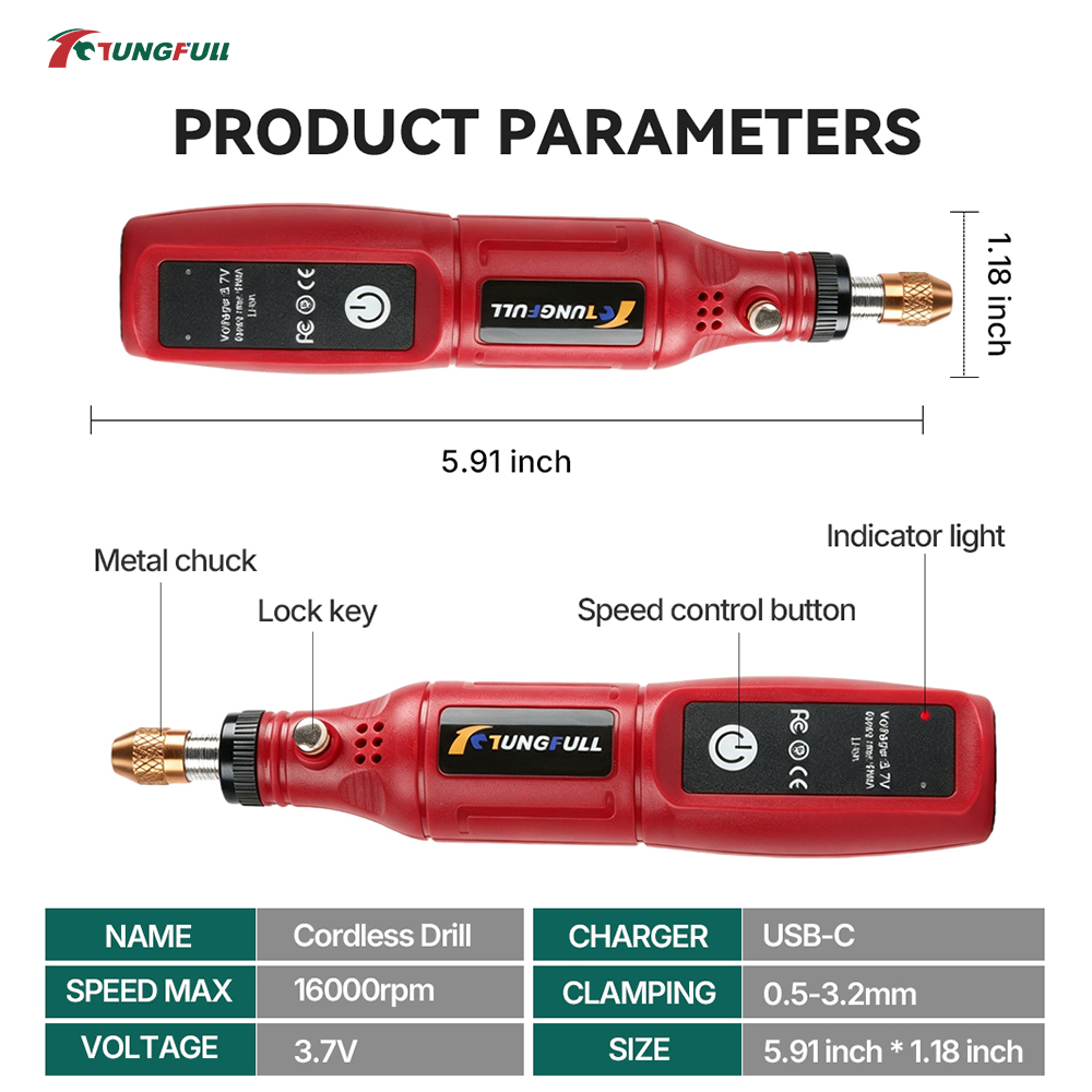 TUNGFULL เครื่องมือโรตารี่ไร้ส - Power Tools Ingco บทวิจารณ์และราคา