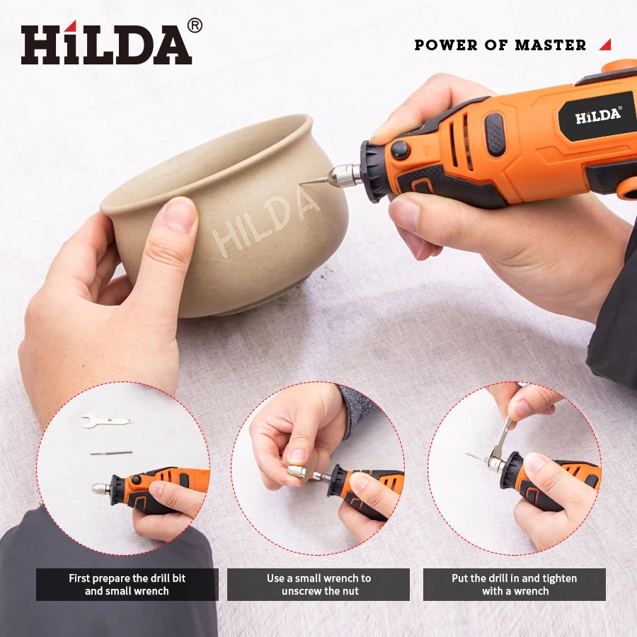 HILDA 200W ช่างแกะสลักไฟฟ้าเจา - Power Tools Ingco บทวิจารณ์และราคา