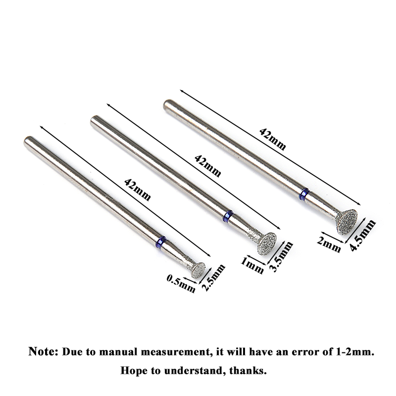 3 ชิ้น/เซ็ตเพชรเจาะเล็บบิต Cut - Rotary Tool Kit บทวิจารณ์และราคา